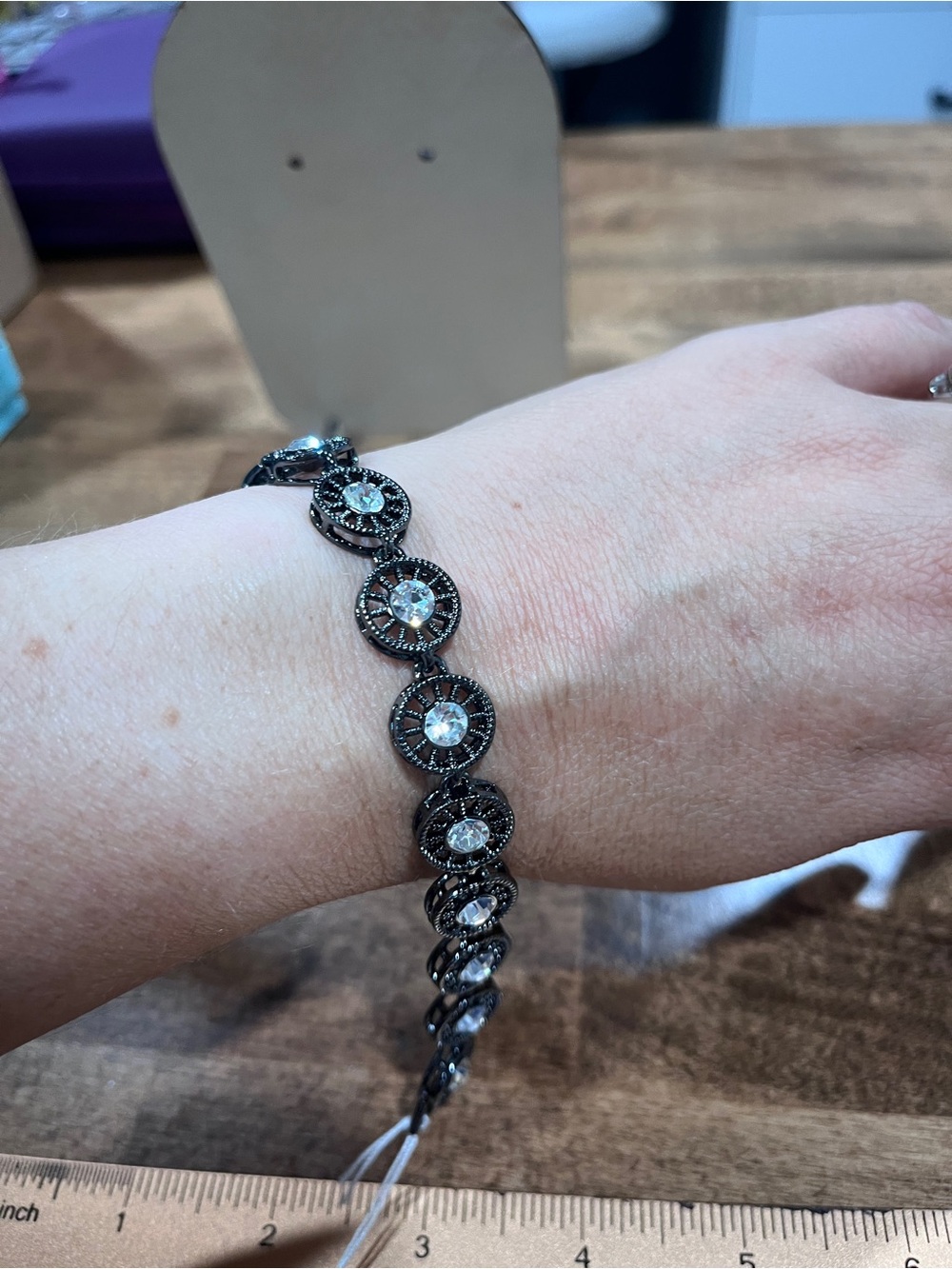 Park Lane Focus Bracelet Black with Crystals NWT